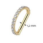 Piercing segment půlkruh TITAN (1,2 x 8 mm)