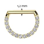 Piercing segment půlkruh TITAN (1,2 x 8 mm)