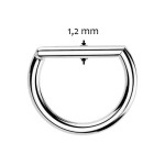 Piercing segment půlkruh TITAN (1,2 x 10 mm)