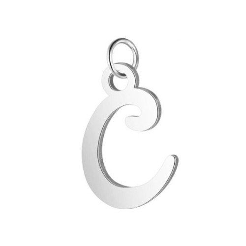 Ocelový přívěsek - iniciála C