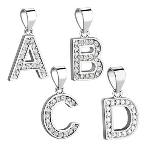 Stříbrný přívěsek - iniciála písmeno P