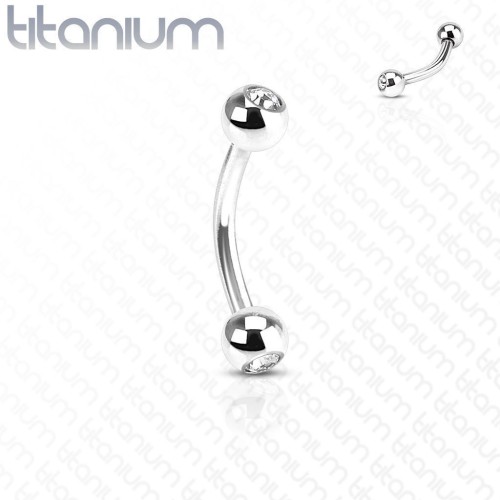 Piercing do obočí TITAN (1,2 x 12 x 4 mm)