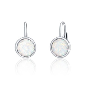 Stříbrné náušnice s opálem