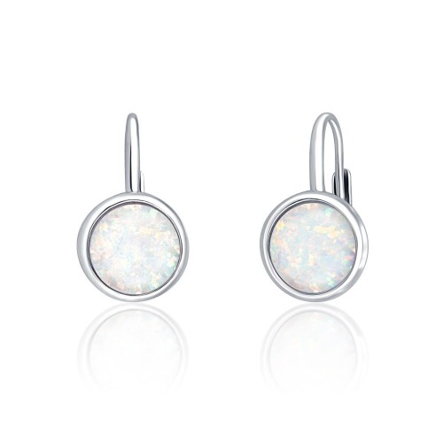 Stříbrné náušnice s opálem