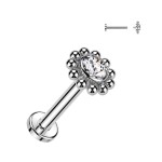 Piercing do brady / ucha TITAN (duhová 1,2 x 6 mm)