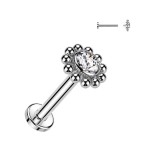 Piercing do brady / ucha TITAN (duhová 1,2 x 6 mm)