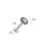 Piercing do brady / ucha TITAN (vitrail medium 1,2 x 6 mm)