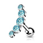 Cartilage piercing do ucha (tyrkysový)