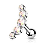 Cartilage piercing do ucha (tyrkysový)