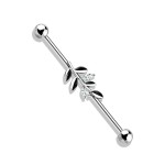 Industrial piercing - list (zlacený růžové zlato)