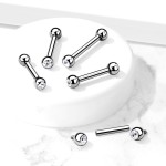 Cartilage piercing/tragus piercing se zirkony (1,2 x 8 x 3)