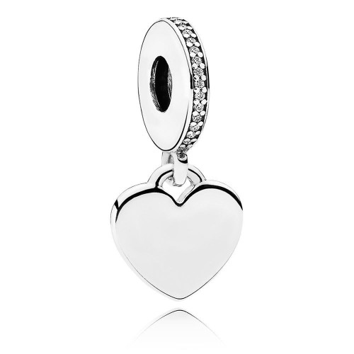 Visací stříbrný přívěsek korálek sdíčko