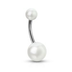 Piercing do pupíku perličky HWNSQ1479 černé