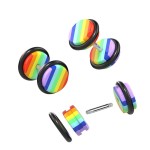 Piercing falešný plug gaypride HWPAFX31