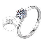 Stříbrný zásnubní prsten MOISSANIT (51)