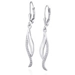 Visací náušnice se zirkony