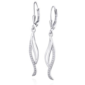 Visací náušnice se zirkony