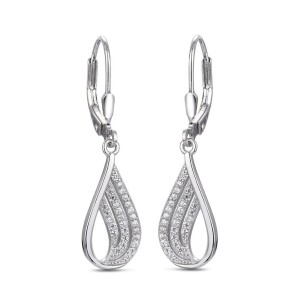 Visací náušnice se zirkony