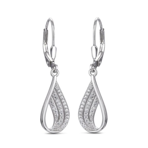 Visací náušnice se zirkony