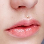 BioFlex piercing do brady zlacená hvězdička (1,2 x 8 mm)