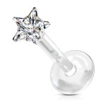 BioFlex piercing do brady hvězdička (1,2 x 6 mm)