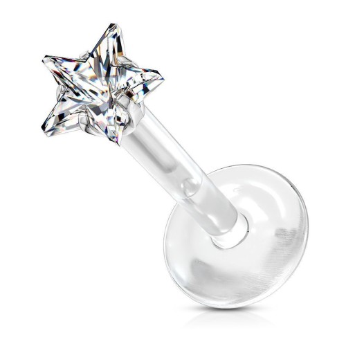 BioFlex piercing do brady hvězdička (1,2 x 8 mm)