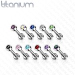 Piercing do brady TITAN, vnitřní závit, 1,2 x 8 mm, kulička 3 mm (zelená)