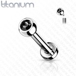 Piercing do brady TITAN, vnitřní závit, 1,2 x 8 mm, kulička 3 mm (červená)