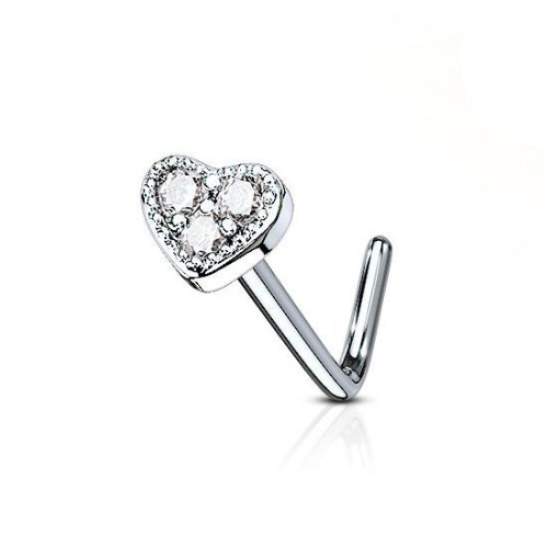 Piercing do nosu srdíčko (čirá)