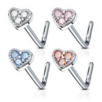 Piercing do nosu srdíčko (čirá)