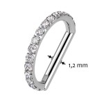 Piercing segment půlkruh TITAN (1,2 x 10 mm)