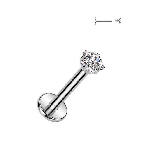 Piercing do brady - labreta titan hvězda (1,2 x 8 mm)