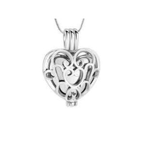 Náhrdelník - pamětní přívěsek, pietní přívěsek, přívěsek na popel srdce