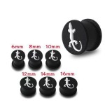 Plug silikon s bílou ješterkou (8 mm)