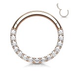 Piercing segment kruh s kamínky (rose gold)