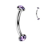 Piercing do obočí TITAN (čirá)