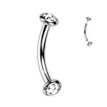 Piercing do obočí TITAN (čirá)