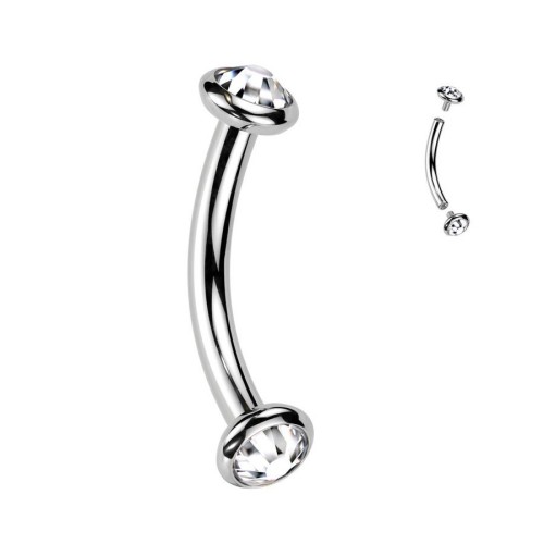 Piercing do obočí TITAN (čirá)