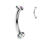 Piercing do obočí TITAN (čirá)