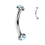 Piercing do obočí TITAN (čirá)