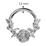 Segment kruh - helix / cartilage / tragus piercing TITAN (1,2 x 8 mm)