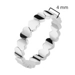 Ocelový prsten se srdíčky (62)