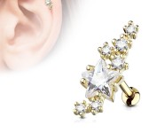 Cartilage piercing do ucha se zirkony hvězdičky