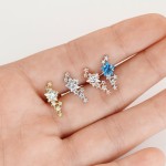 Cartilage piercing do ucha se zirkony hvězdičky