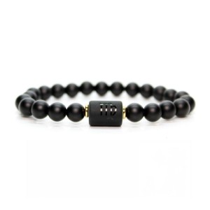 Korálkový náramek lávový kámen - znamení kozoroh