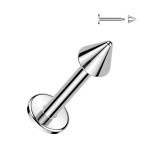 Piercing do brady - kónus (3 x 3 mm, 1,2 x 6 mm)