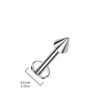 Piercing do brady - kónus (3 x 3 mm, 1,2 x 6 mm)