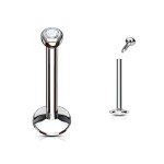 Piercing do brady - labreta, zirkon 3 mm (1,2 x 8)