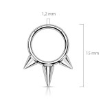 Piercing segment kruh TITAN s hroty (1,2 x 10 mm)