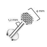 Piercing do brady - labreta TITAN (1,2 x 8 mm)